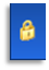 Image of closed yellow pad lock on a blue background 