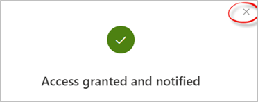 Access Granted And Notified Message