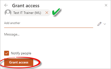 Grant Access Button For Folder