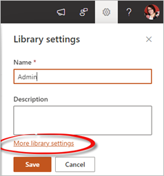 More Library Settings Option