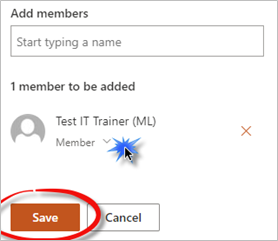 Save Button To Add Member