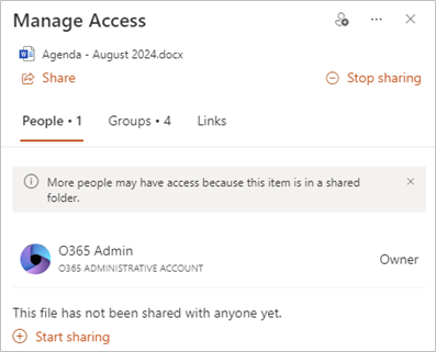 Manage Access People For File