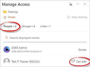 Manage Access People For Folder