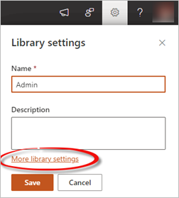 More Library Settings Option