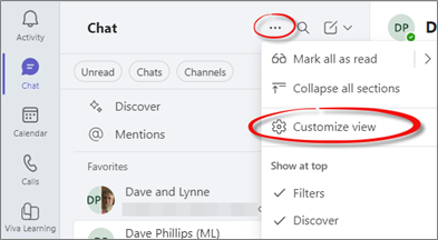 Customize View Option