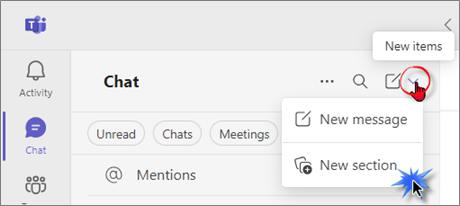 New Section Option