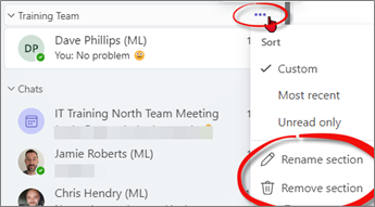 Section Options