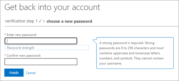 Enter A New Password