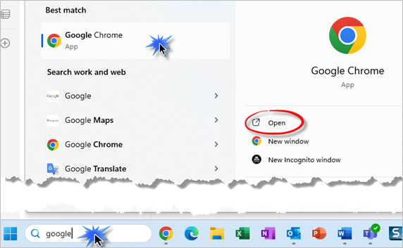 Search For Google Chrome