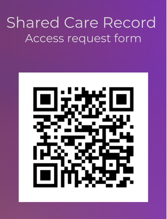 Shared Care Record Access Request Form QR