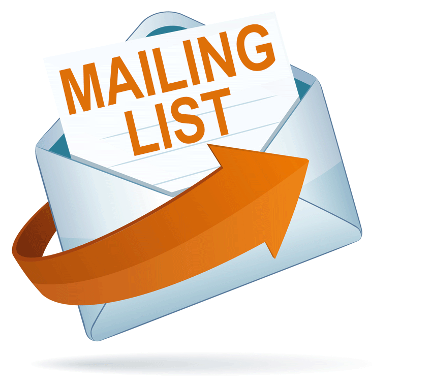 mailing list in an envelope image