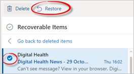 Restore Button