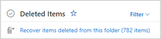 Recover Deleted Items Link