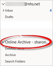 Online Archive In Folder Pane