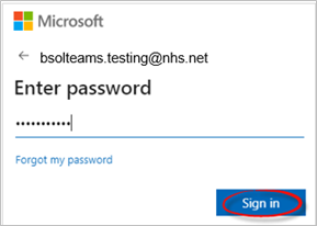 Microsoft Enter Password Box