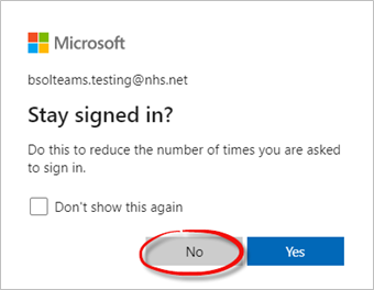 Microsoft Stay Signed In box