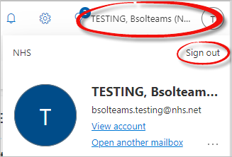 Sign Out Option