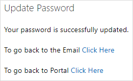 Update Password Confirmation