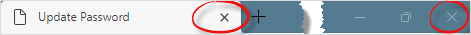 Update Password Tab On Browser Window