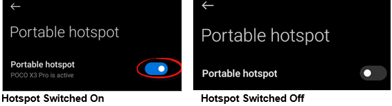 Switch Portable Hotpot Off