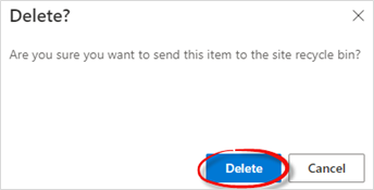 Confirm Delete