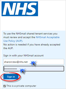 NHSmail Login Page