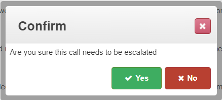 Sostenuto Confirm Call Escalation Box
