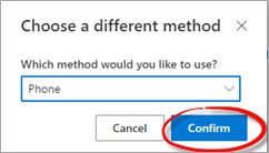 Confirm Phone Method