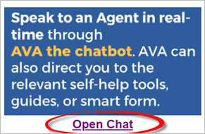 Open Chat Link For AVA Chatbot