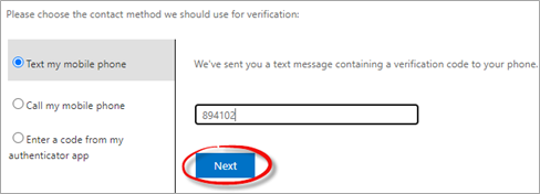 Enter Verification Code From Text Message