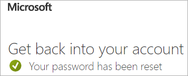 Your Password Has Been Reset Confirmation